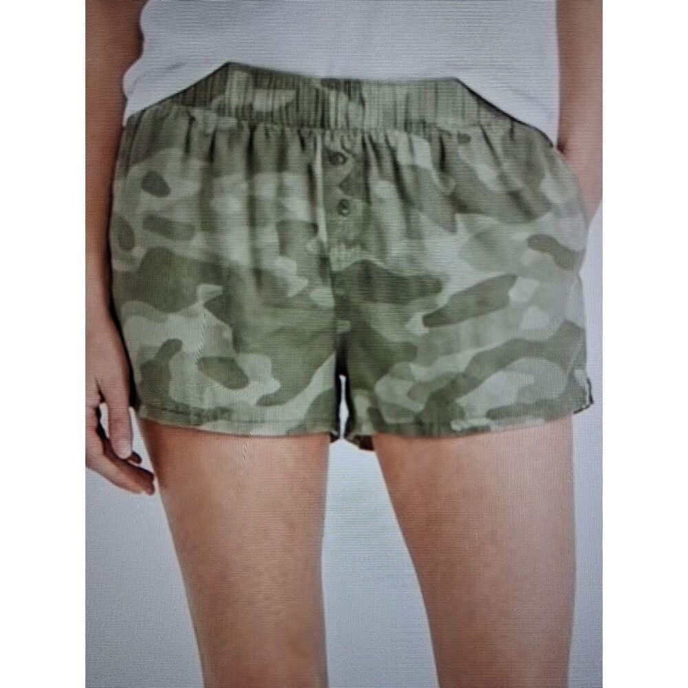 Wild Fable Womens Green Camo Boxer Pajama Shorts Size 2X New In Package